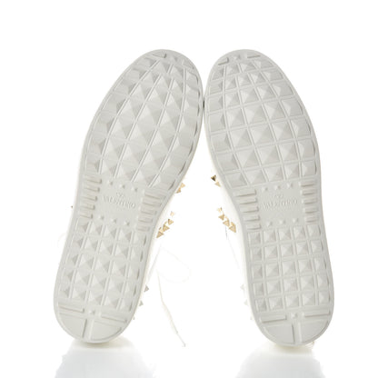 Valentino Garavani Calfskin Rockstud Untitled Open Sneakers 37.5 White 7 of 9