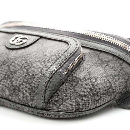 Gucci GG Supreme Monogram Textured Dollar Calfskin Ophidia Belt Bag Grey Black Graphite Grey 9 of 9