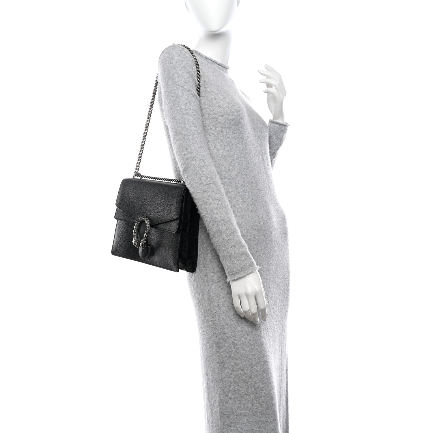 Gucci Dollar Calfskin Crystal Medium Dionysus Shoulder Bag Black Black Diamond Black 2 of 13