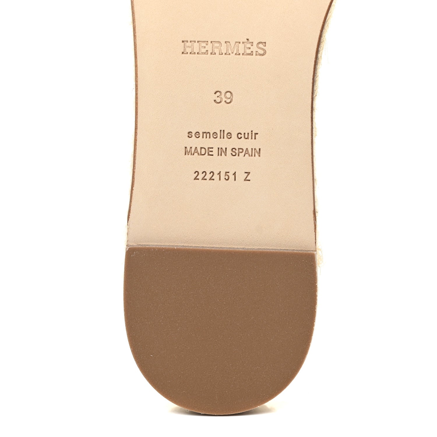 Hermes Nappa Famosa Espadrille Sandals 39 Naturel 8 of 11