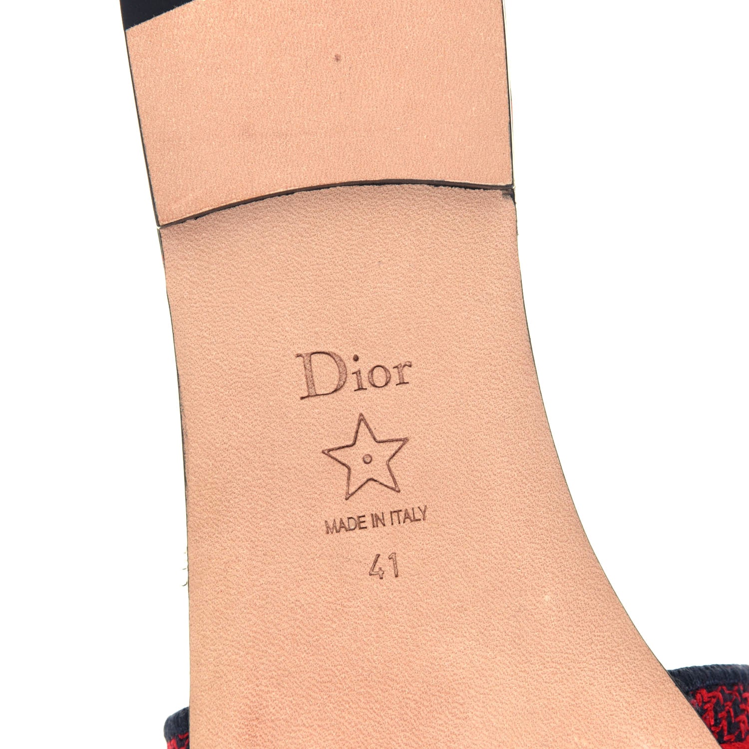 Christian Dior Canvas Pop Heart I Love Paris Embroidered Dway Flat Slide Sandals 41 Deep Blue Red 6 of 7