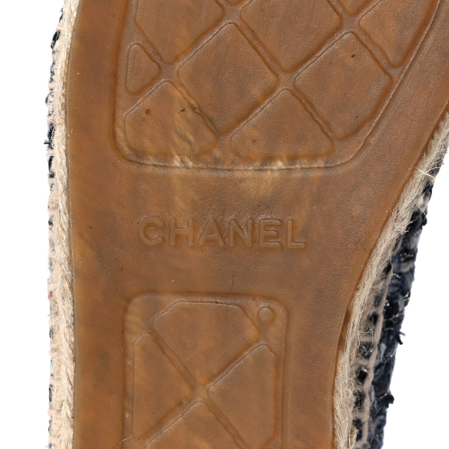 Chanel Metallic Tweed Lambskin CC Espadrilles 42 Blue Black Silver 7 of 11