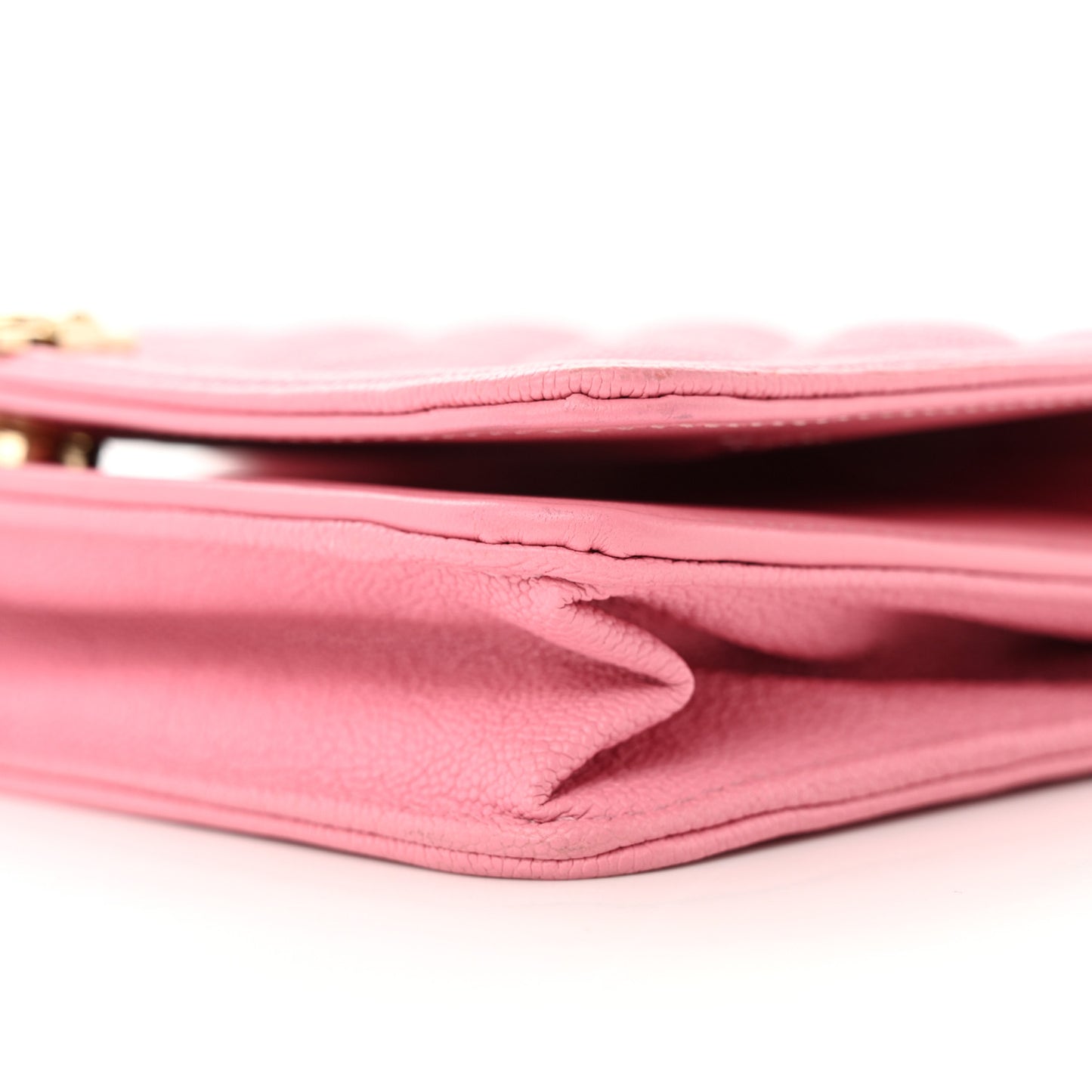 Caviar Quilted Boy Wallet On Chain WOC Light Pink