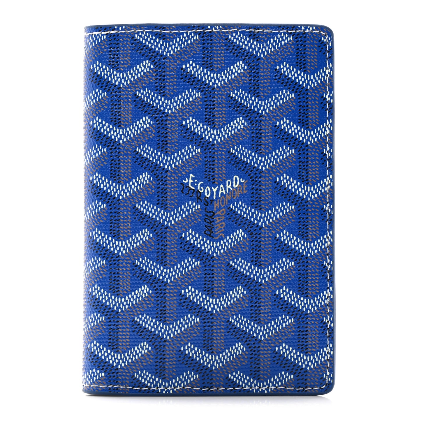Goyardine Grenelle Passport Wallet Sky Blue