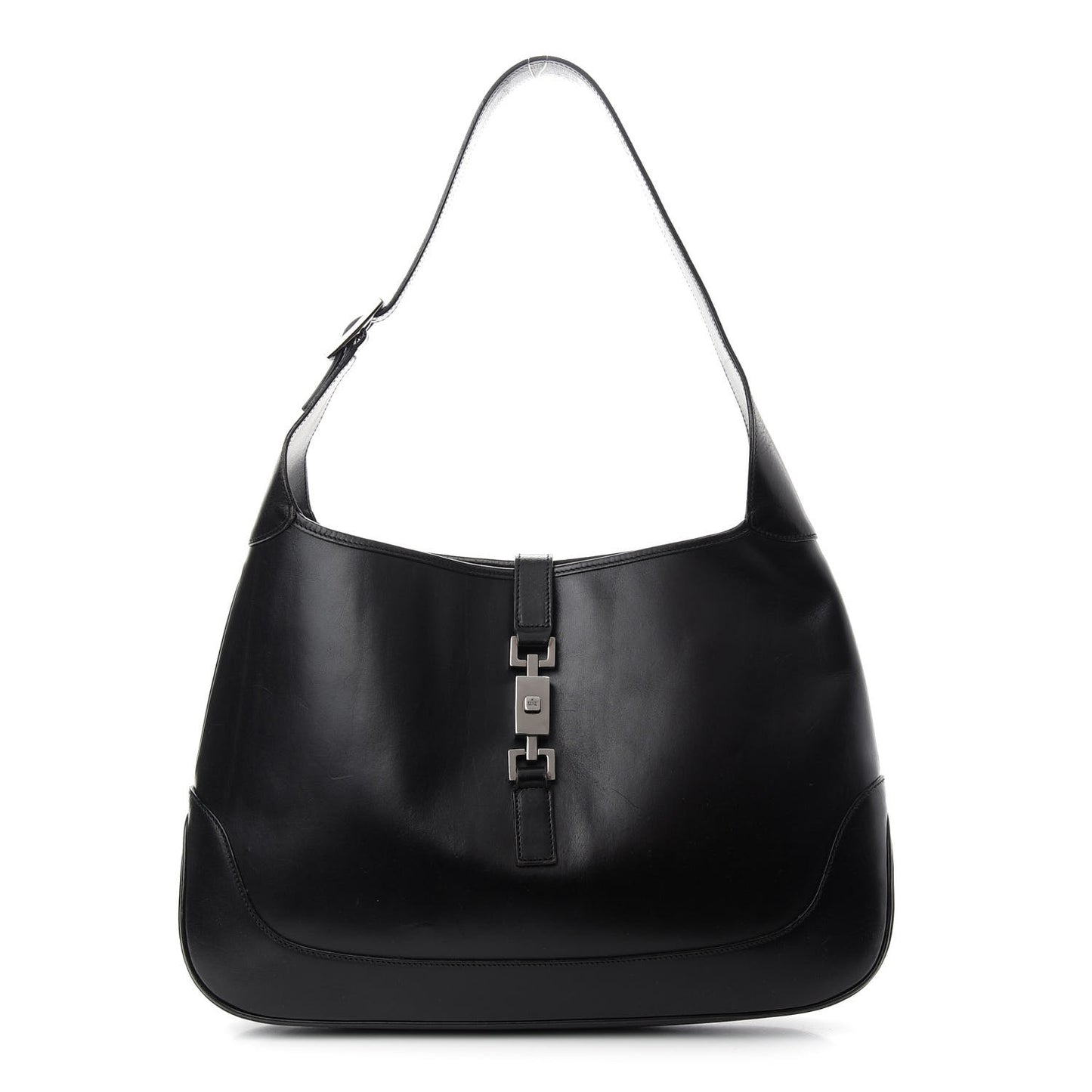 Calfskin Jackie O Hobo Black