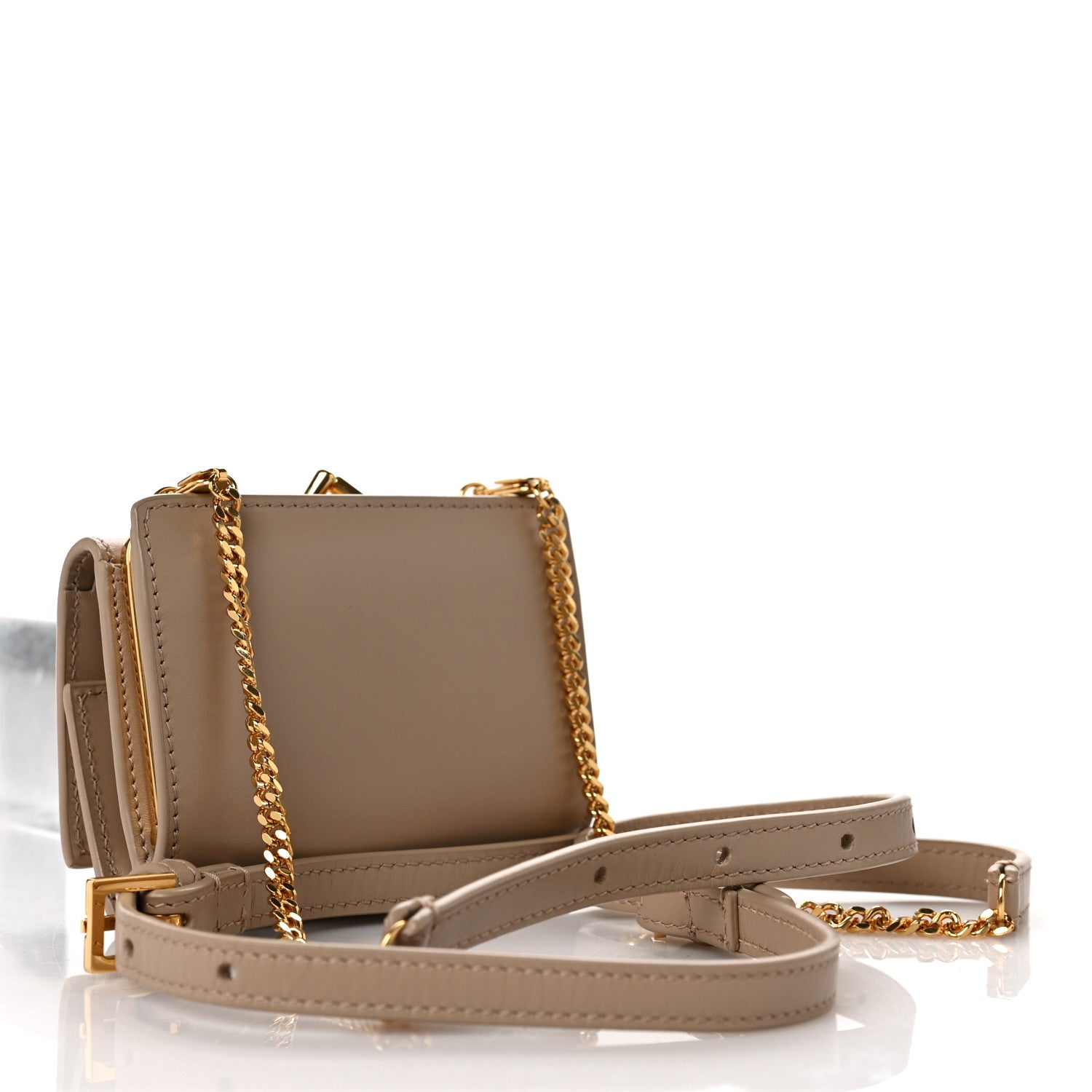 Saint Laurent Smooth Calfskin Monogram Rider Belt Bag Taupe 3 of 10