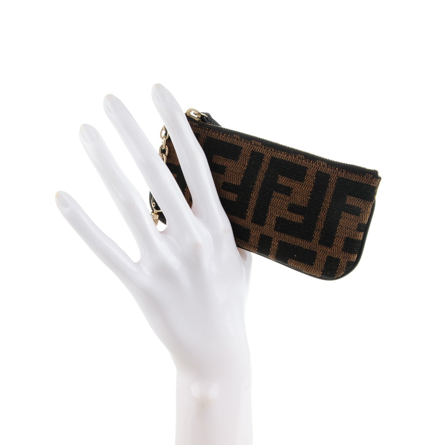 Fendi Zucca Coin Pouch Key Case Tobacco 2 of 6