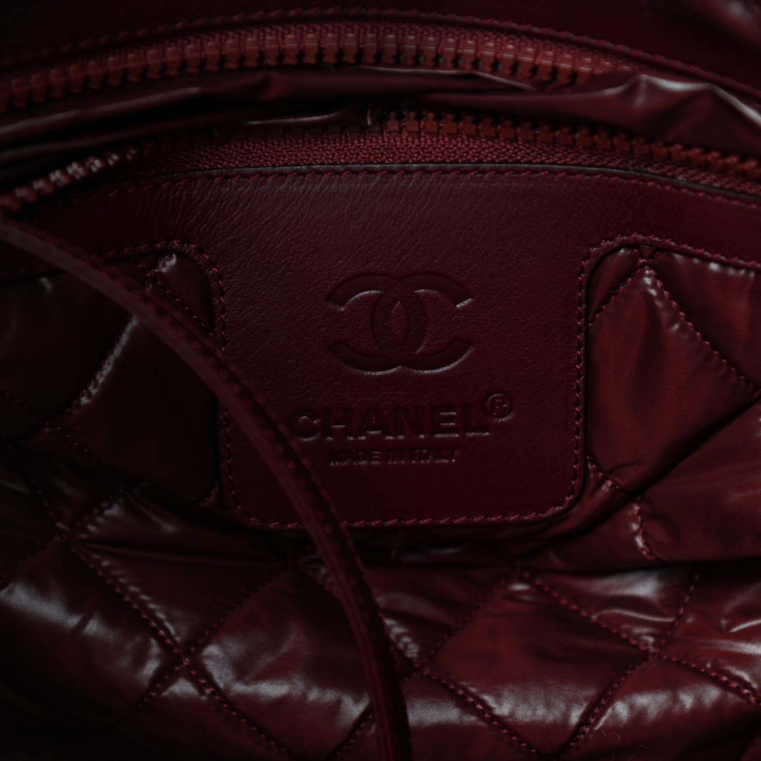 Chanel Nylon Quilted Coco Cocoon Reversible Tote Black 6 of 10