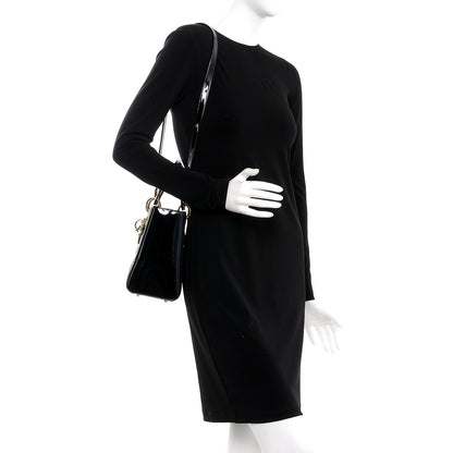 Christian Dior Patent Cannage Medium Lady Dior Black 2 of 7