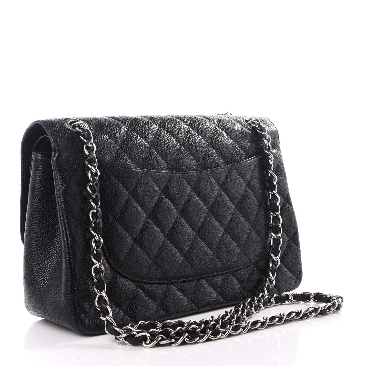 Chanel Caviar Quilted Jumbo Double Flap Black 2 of 8