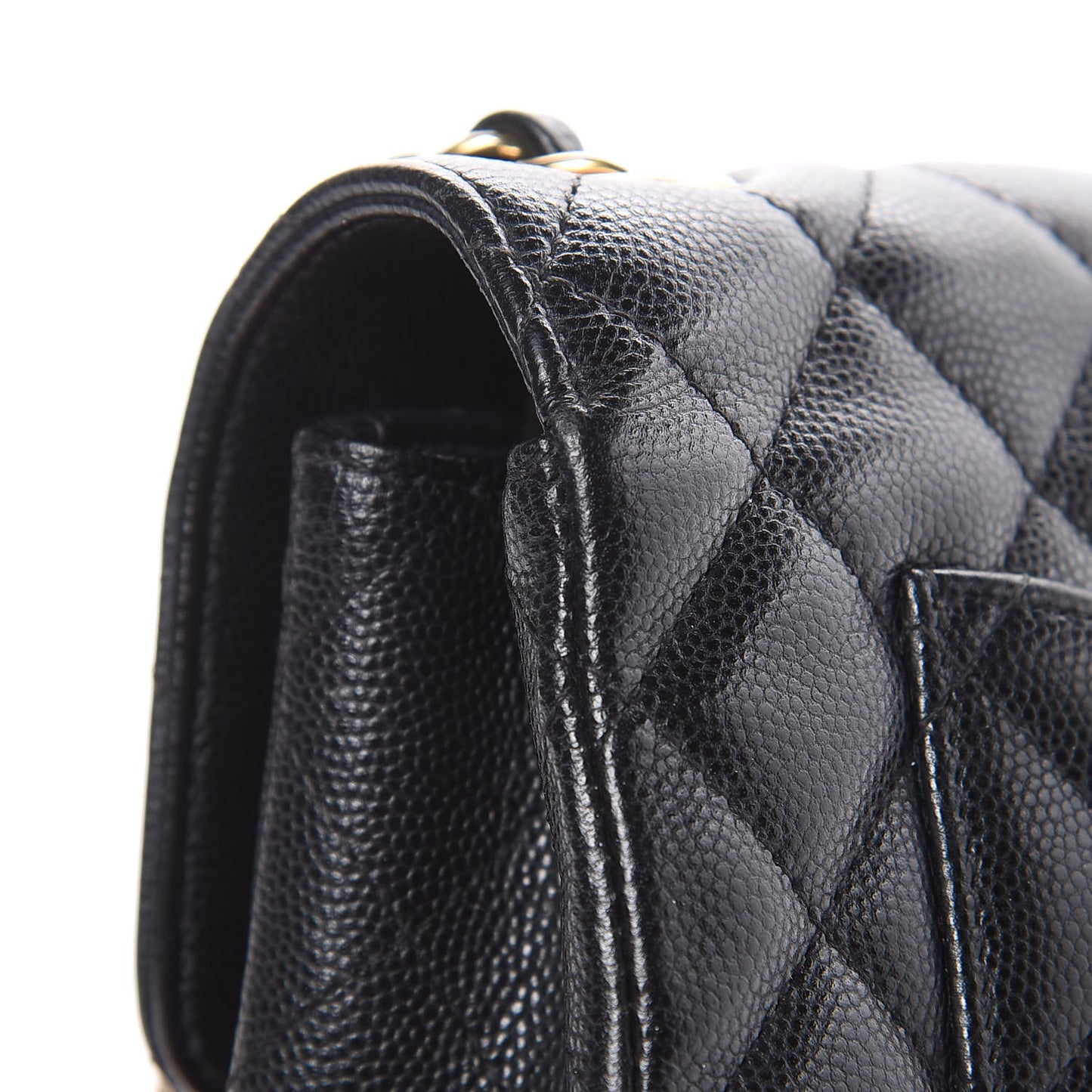 Caviar Quilted Mini Rectangular Flap Black