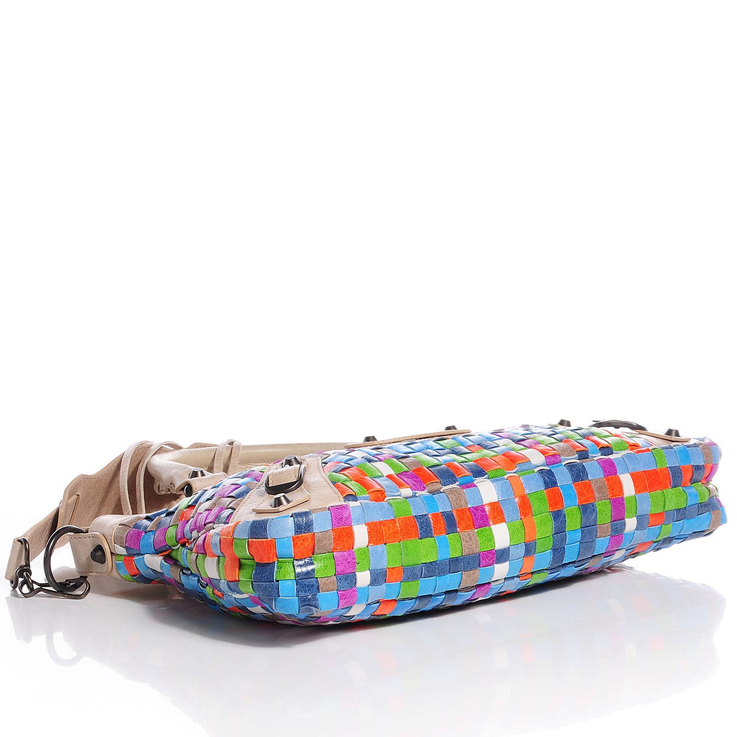Balenciaga Agneau Lattice Woven First Multicolor Praline 4 of 11