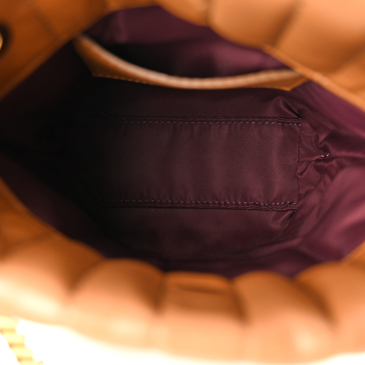 Burberry Lambskin Quilted Mini Lola Bucket Bag Maple Brown 5 of 10