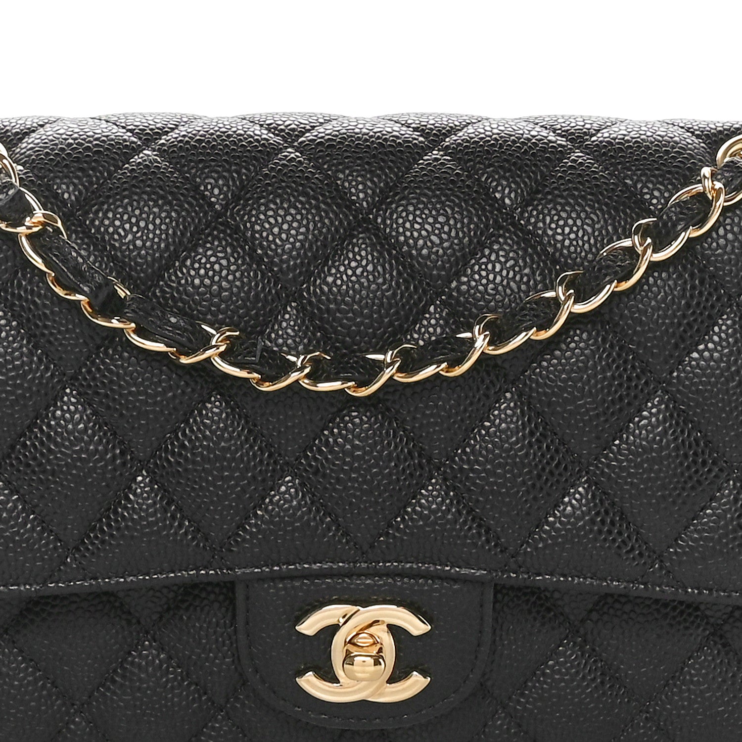 Chanel Caviar Quilted Medium Double Flap Black 8 of 10