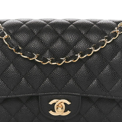 Chanel Caviar Quilted Medium Double Flap Black 8 of 10