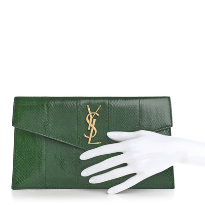 Saint Laurent Ayers Uptown Monogram Pouch Verte Praire 2 of 8