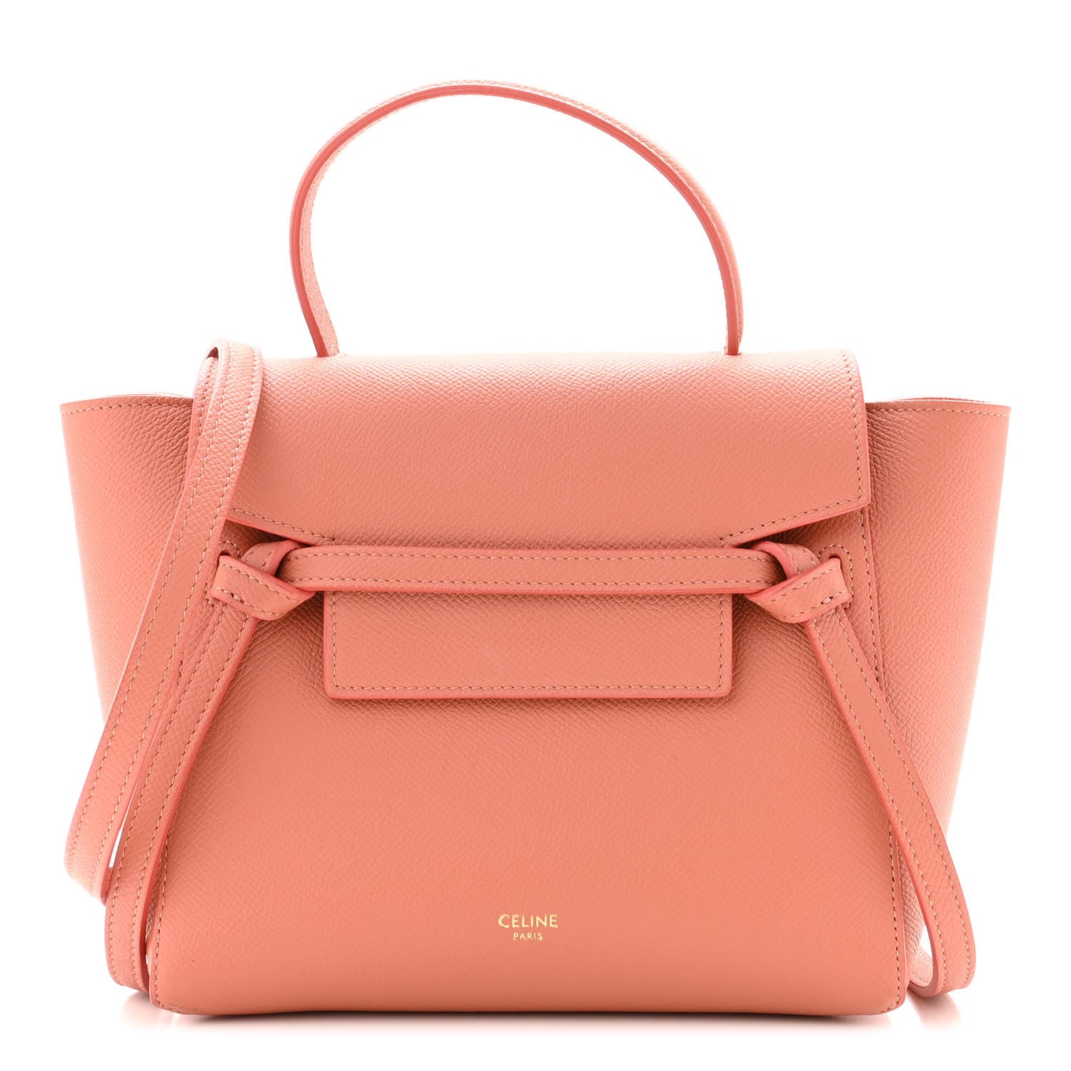 Celine Grained Calfskin Nano Belt Bag Lychee 1 of 10