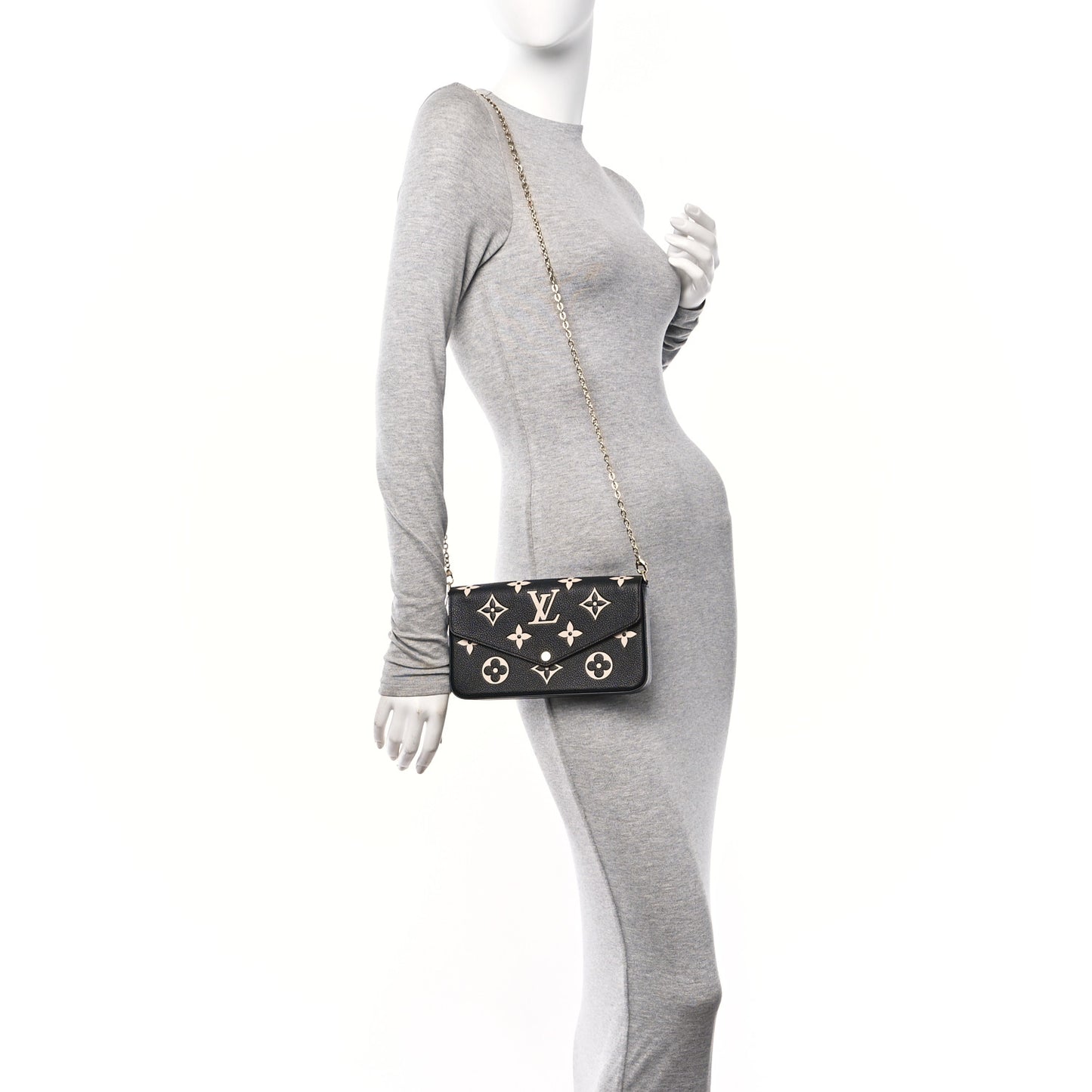 Empreinte Monogram Giant Felicie Pochette Black Beige