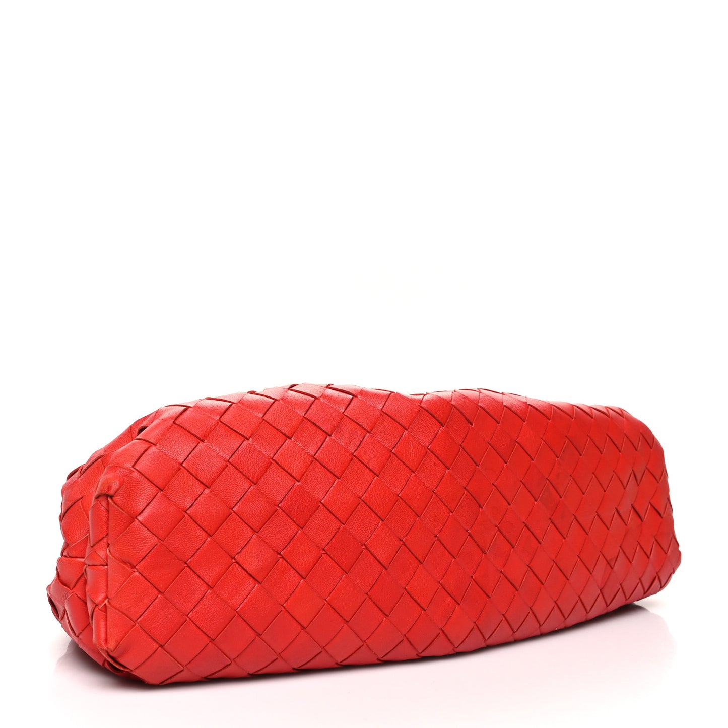 Nappa Maxi Intrecciato The Pouch Oversized Clutch Bright Red