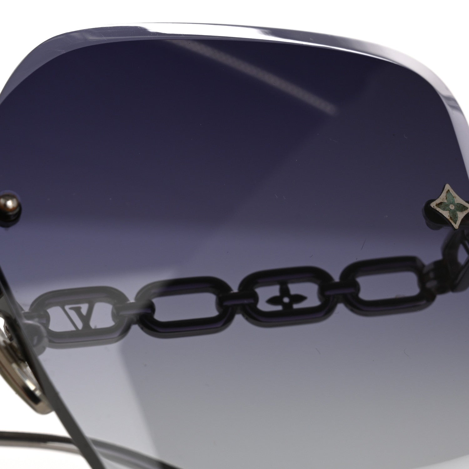 Louis Vuitton Metal LV Jewel Square Sunglasses Z2161U Silver Grey 9 of 9