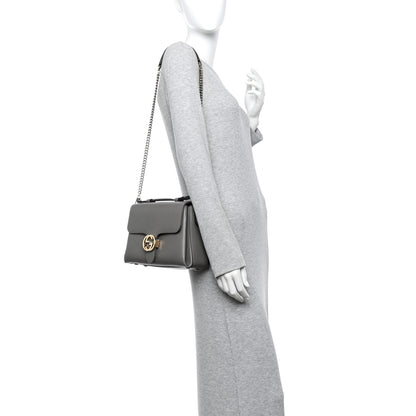 Gucci Dollar Calfskin Interlocking G Top Handle Shoulder Bag Loess 2 of 11