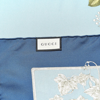 Gucci Silk Twill Wondergardenia Square Scarf Bluette 3 of 3