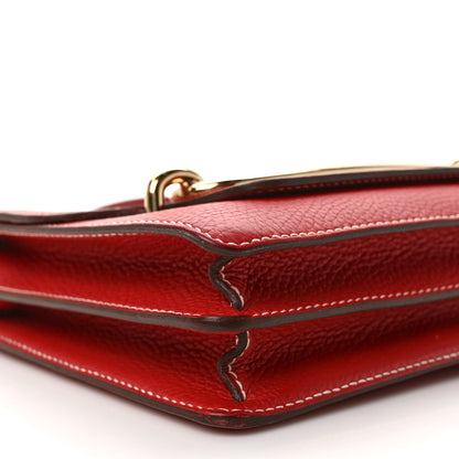 Hermes Taurillon Clemence Sac Roulis 23 Rouge Casaque 7 of 9