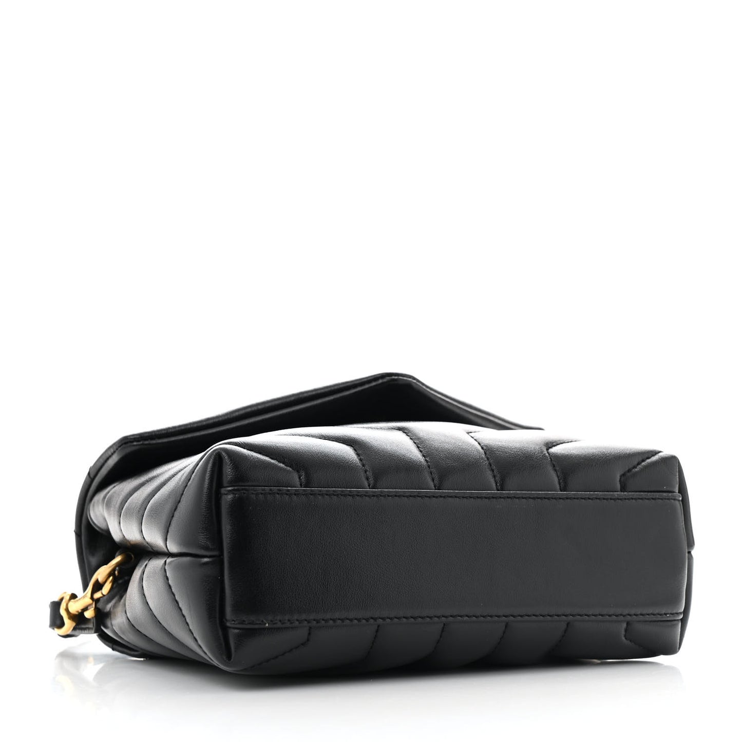 Calfskin Y Quilted Monogram Toy Loulou Crossbody Bag Black
