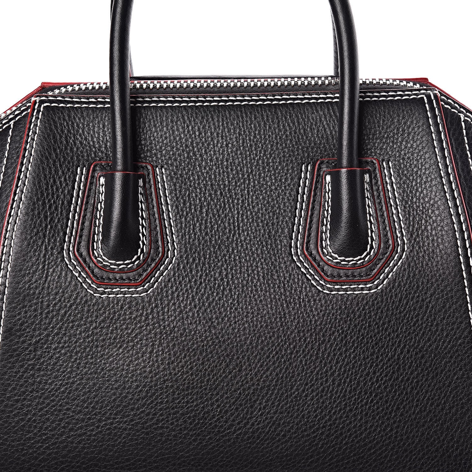 Givenchy Calfskin Contrast Stitched Small Antigona Black 13 of 13