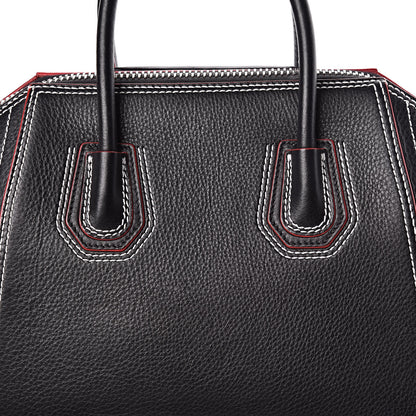 Givenchy Calfskin Contrast Stitched Small Antigona Black 13 of 13