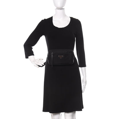 Prada Tessuto Nylon Saffiano Belt Bag Black 2 of 11