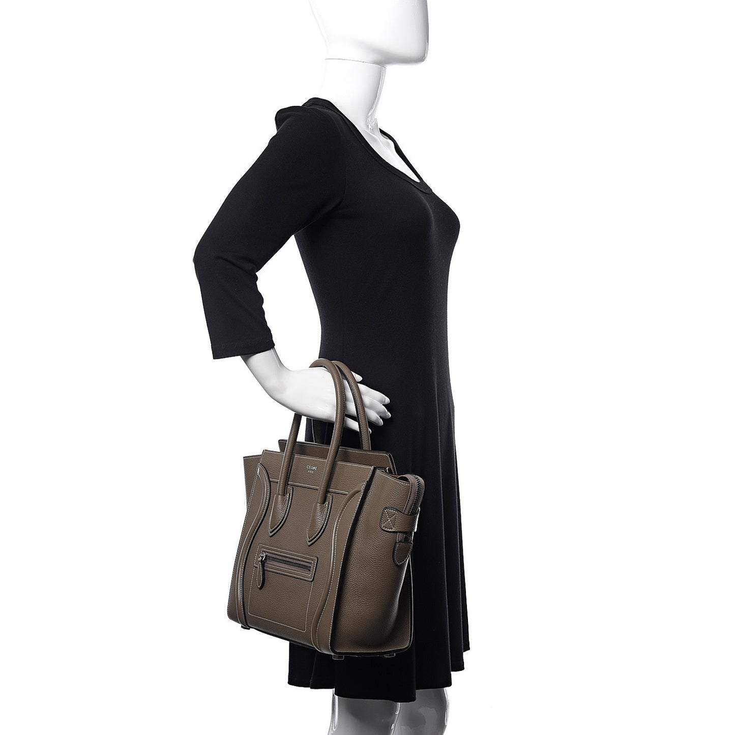 Drummed Calfskin Micro Luggage Souris