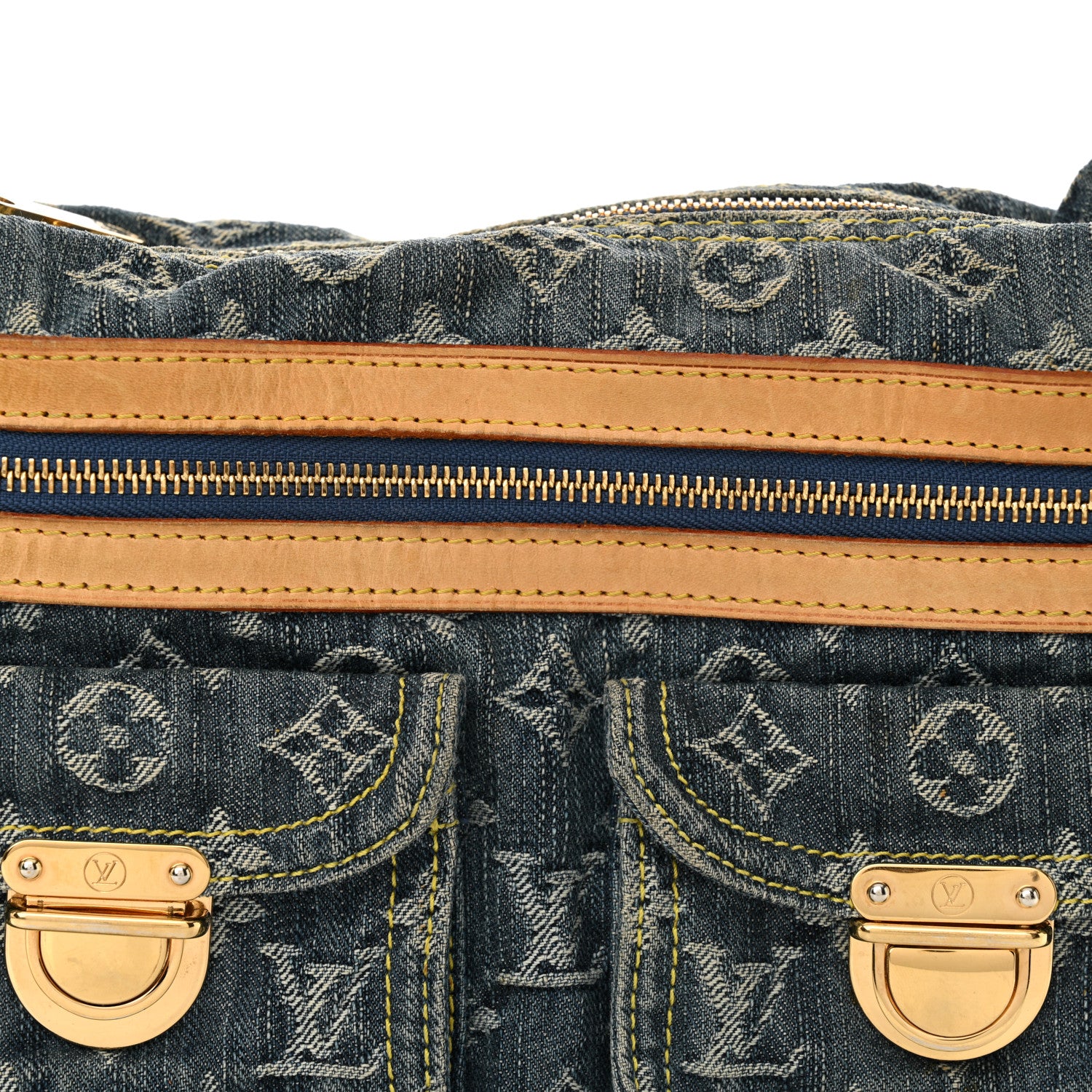 Louis Vuitton Monogram Denim Baggy PM Blue 7 of 14