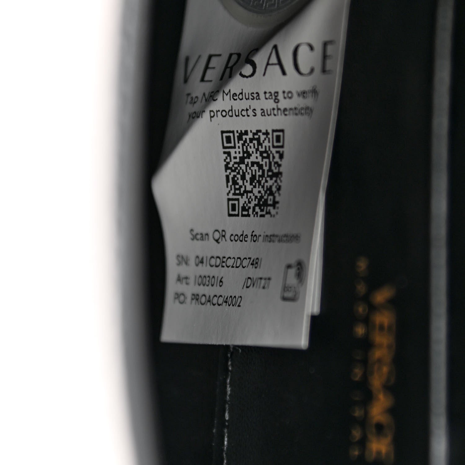 Versace Mini La Medusa Bag Black White 7 of 11