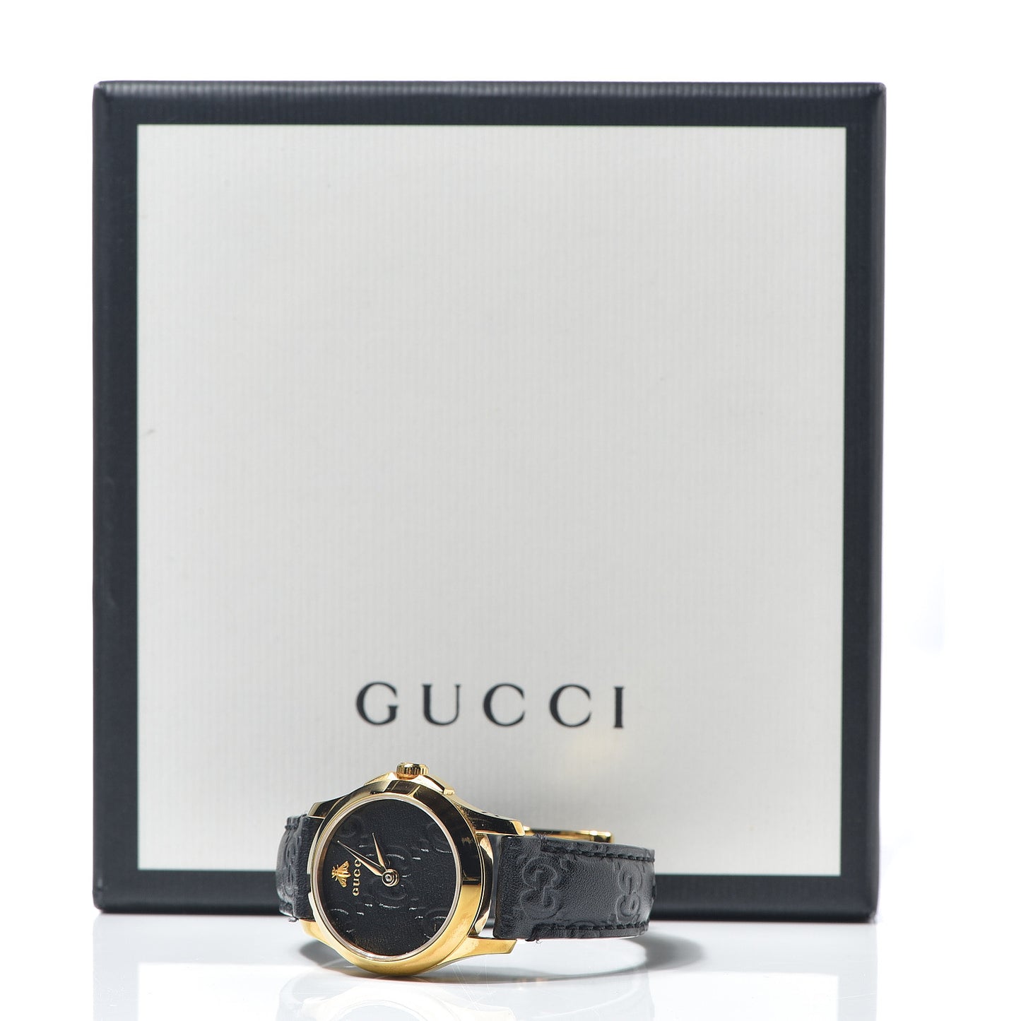 Stainless Steel Calfskin 27mm G-Timeless Quartz Watch Black