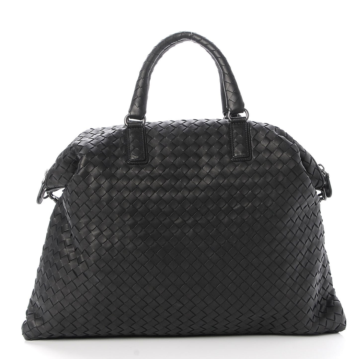 Nappa Intrecciato Medium Convertible Tote Nero Black