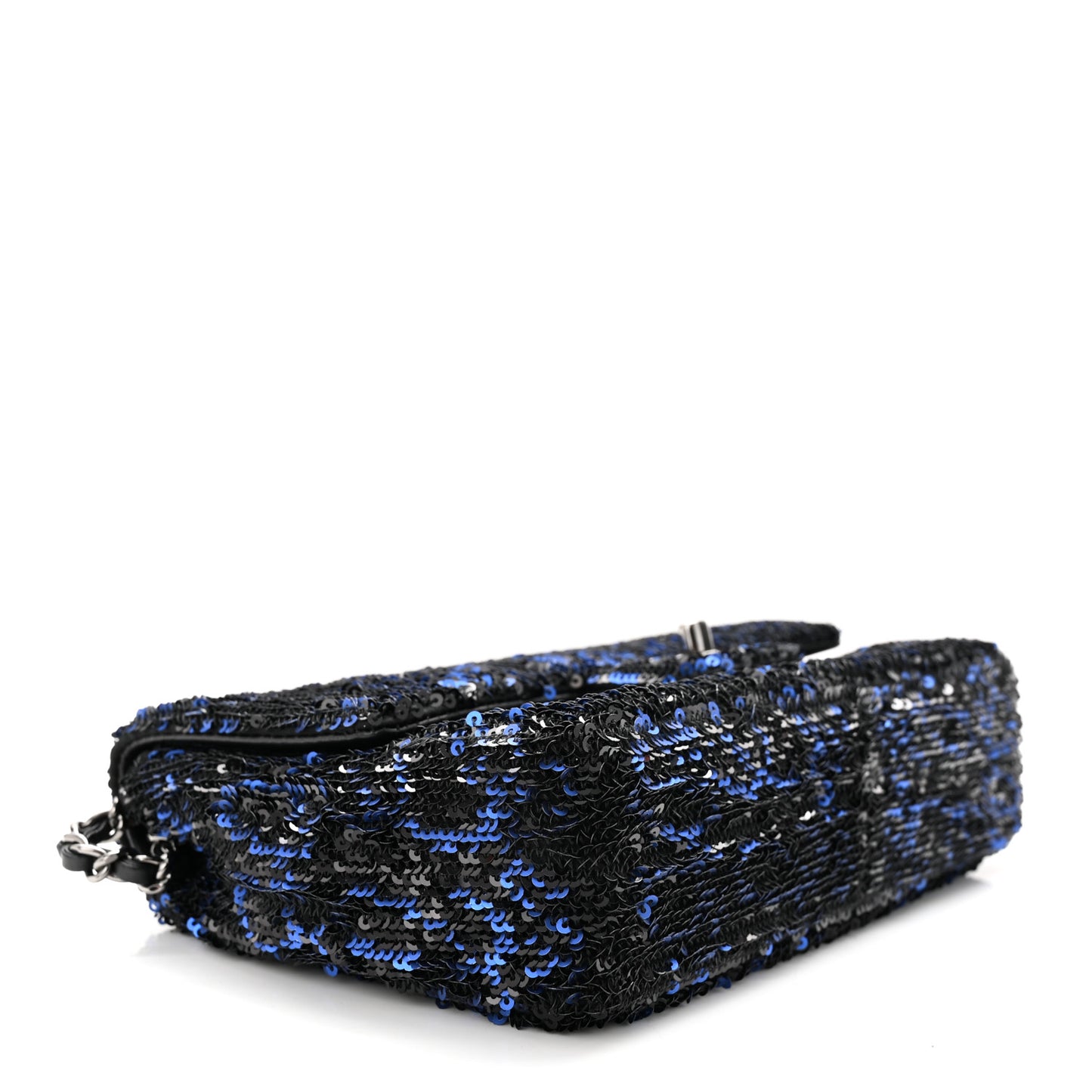 Sequin Logo Mini Rectangular Flap Black Blue
