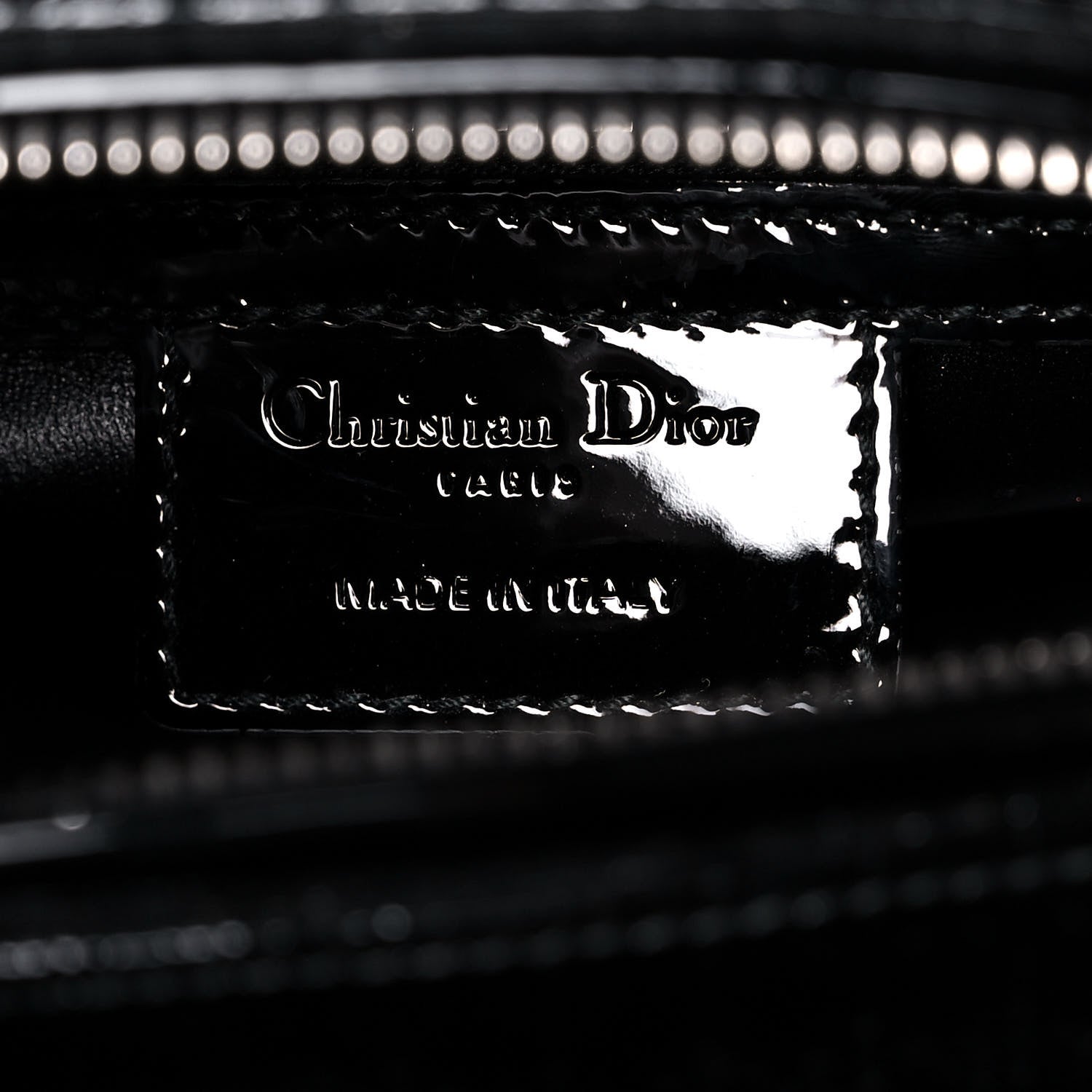 Christian Dior Patent Micro-Cannage Medium Lady Dior Black 7 of 12