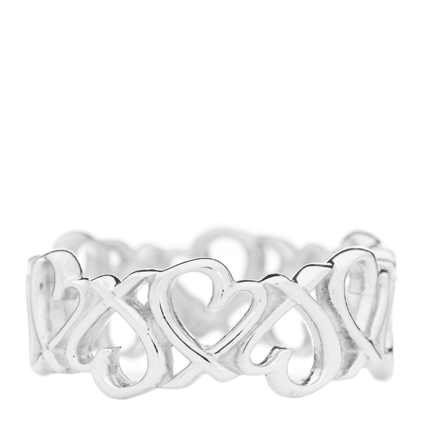 Sterling Silver Paloma Picasso Loving Heart Band Ring 51 5.75