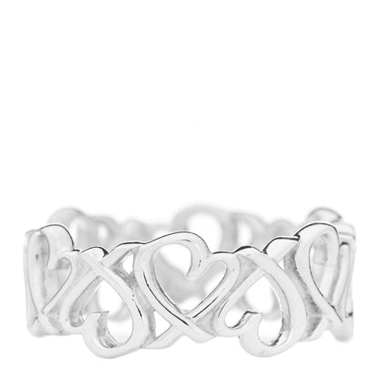 Tiffany Sterling Silver Paloma Picasso Loving Heart Band Ring 51 5.75 3 of 4