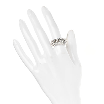 Tiffany Sterling Silver Somerset Mesh Ring 57 8 2 of 4