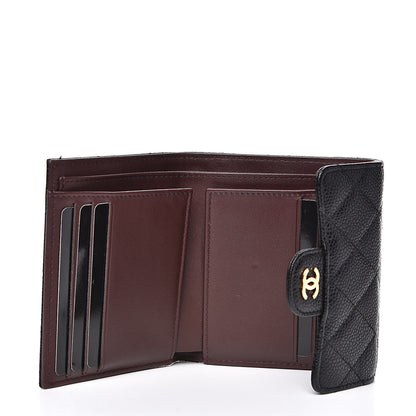 Chanel Caviar Quilted Compact Flap Wallet Black 5 of 10