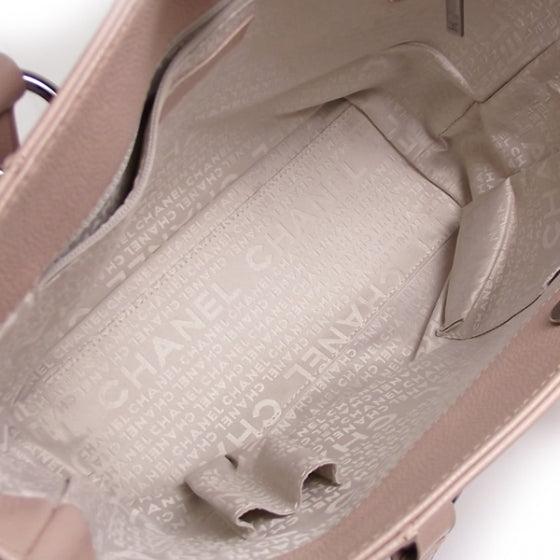 Chanel Caviar Square Stitched Tote Pink 8 of 12