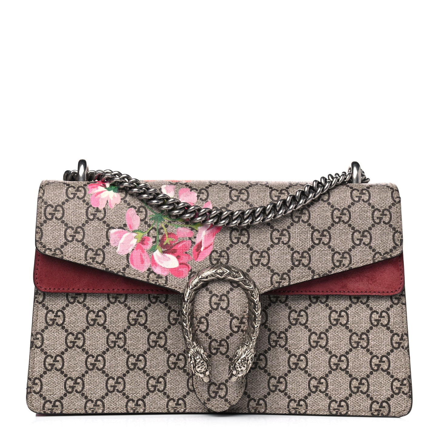 GG Supreme Monogram Blooms Small Dionysus Shoulder Bag Beige Multicolor Dry Rose