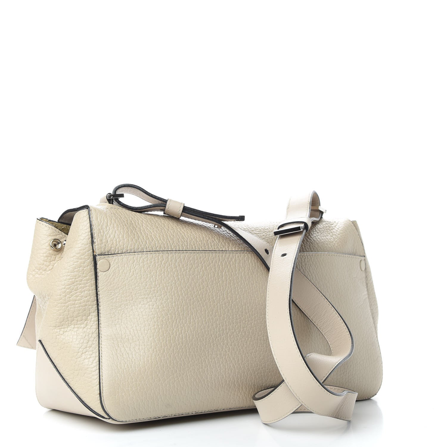 Proenza Schouler Pebbled Calfskin Double Sided PS Courier Bag Talc 3 of 9