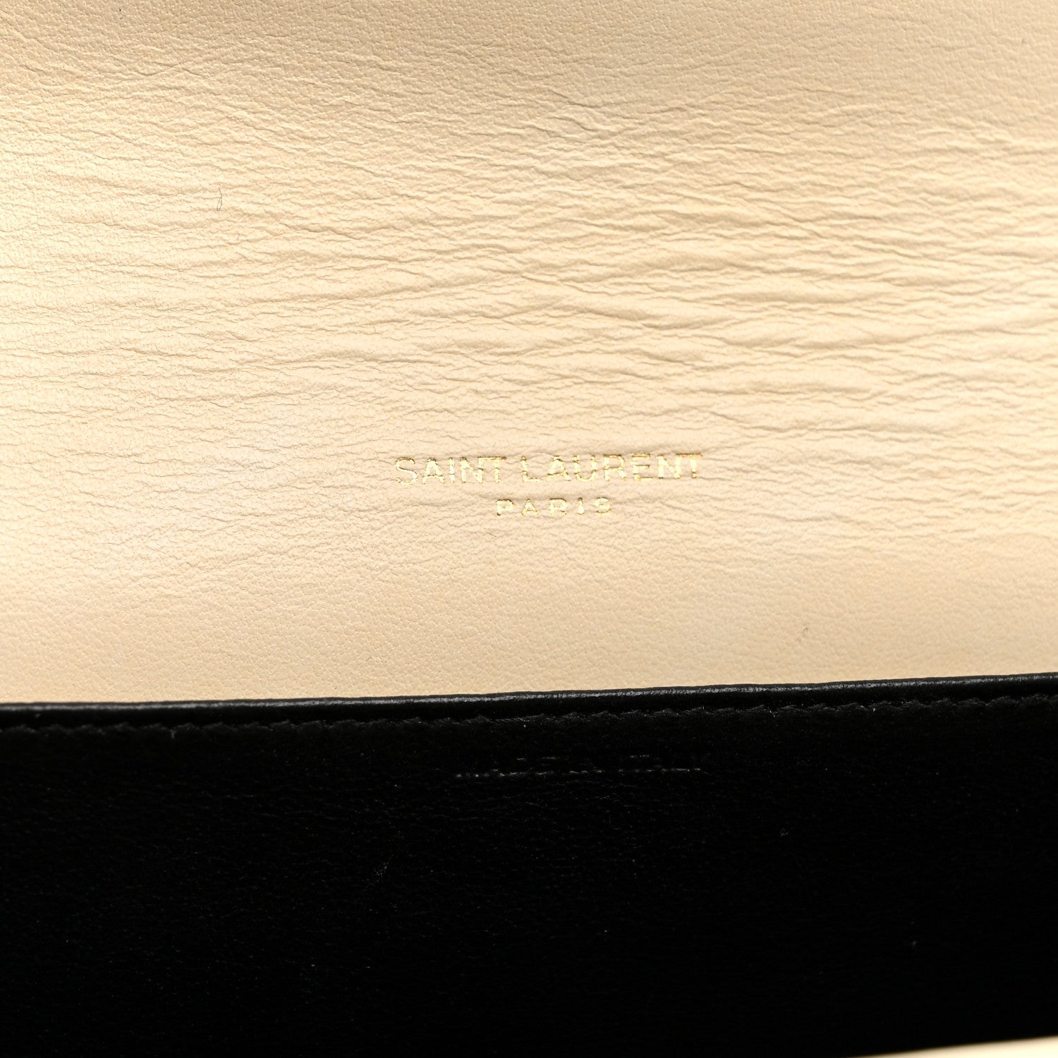 Saint Laurent Calfskin Crocodile Embossed Monogram Uptown Chain Wallet Crema Soft 7 of 13