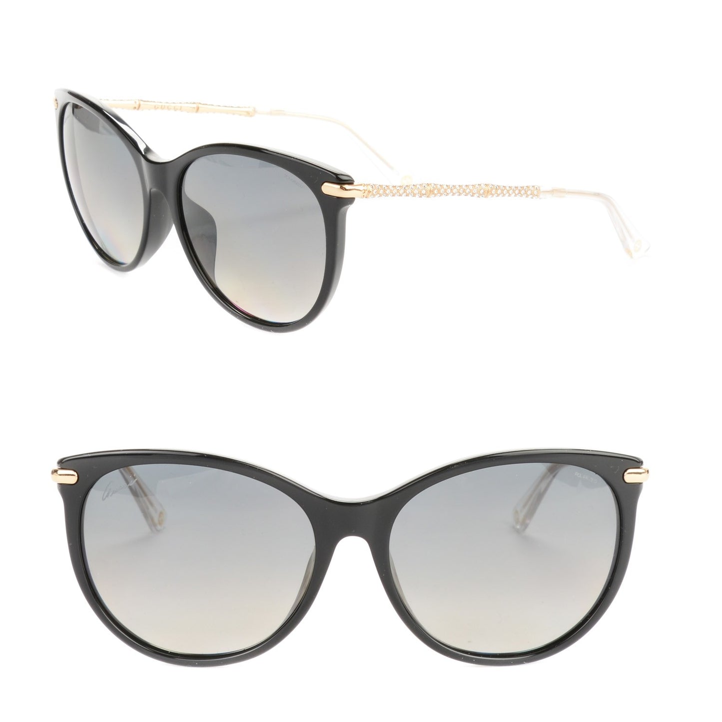 Crystal Bamboo Cat Eye GG 3777/N/F/S Sunglasses Silver