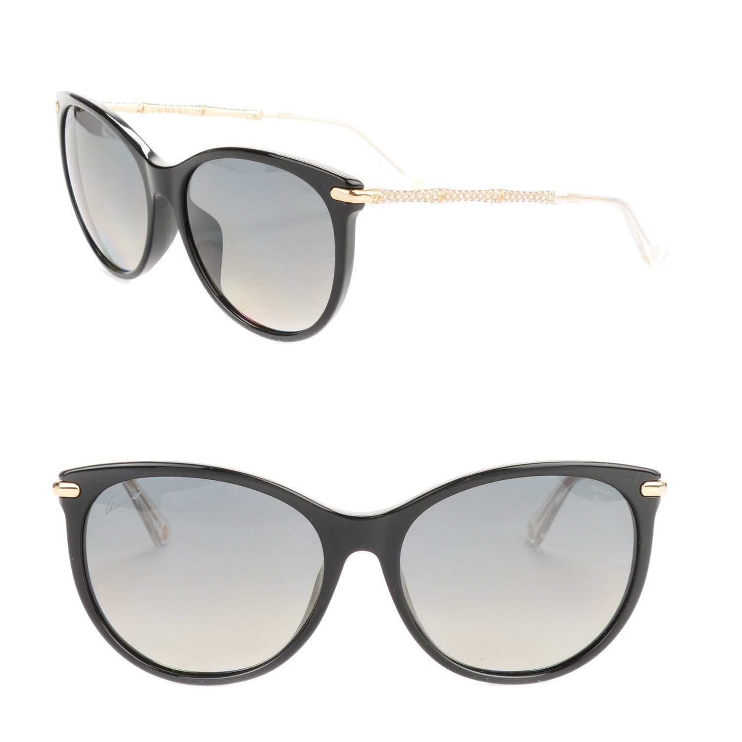 Gucci Crystal Bamboo Cat Eye GG 3777/N/F/S Sunglasses Silver 1 of 5
