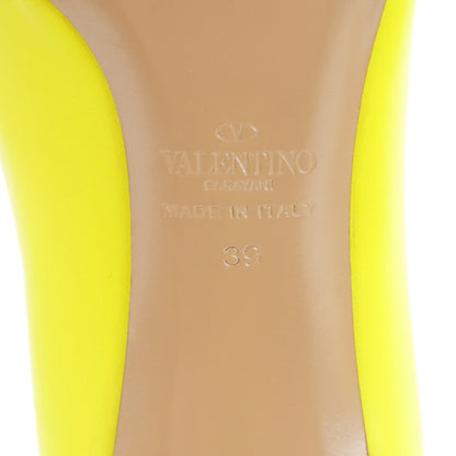 Valentino Garavani Matte Calfskin Rockstud New Plain 100mm Pumps 39 Yellow 6 of 8