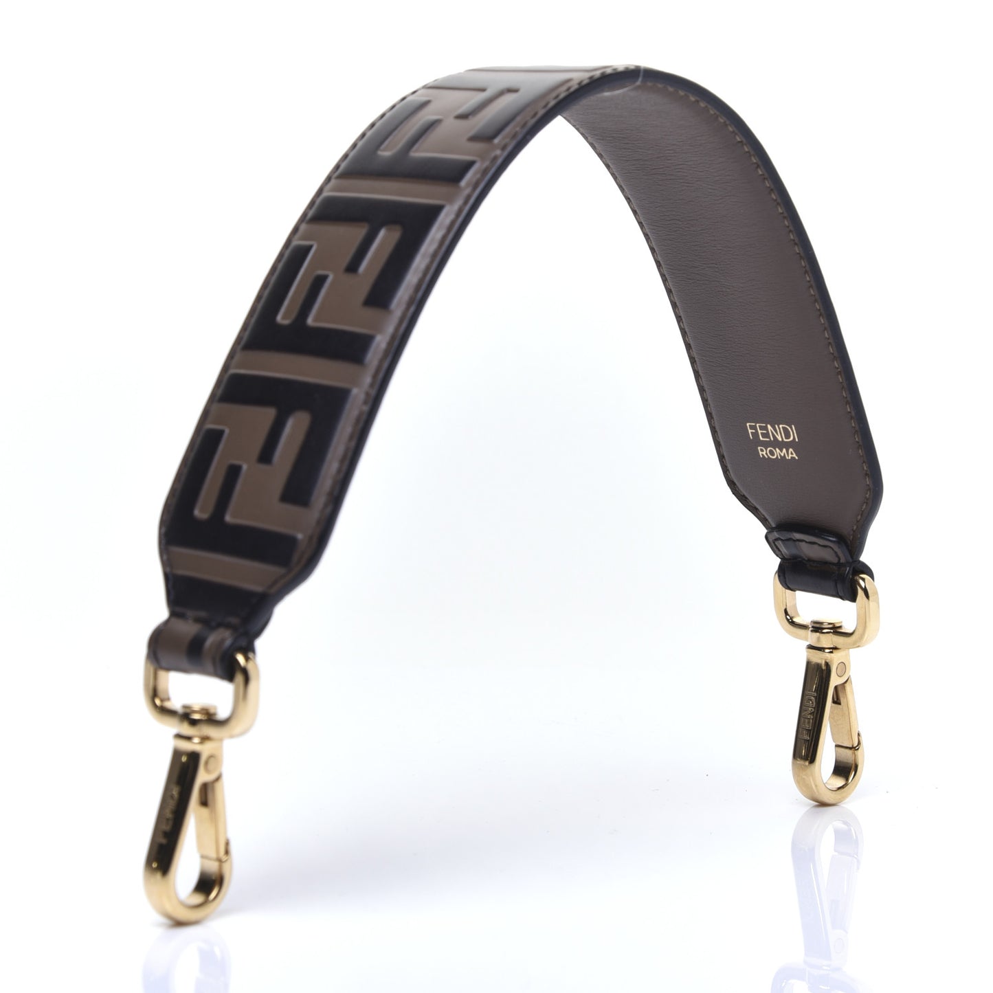 Calfskin FF 1974 Embossed Mini Strap You Maya Black